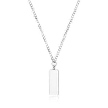 Pillar Necklace with Engraving