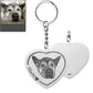 Silhouette dog heart keyring