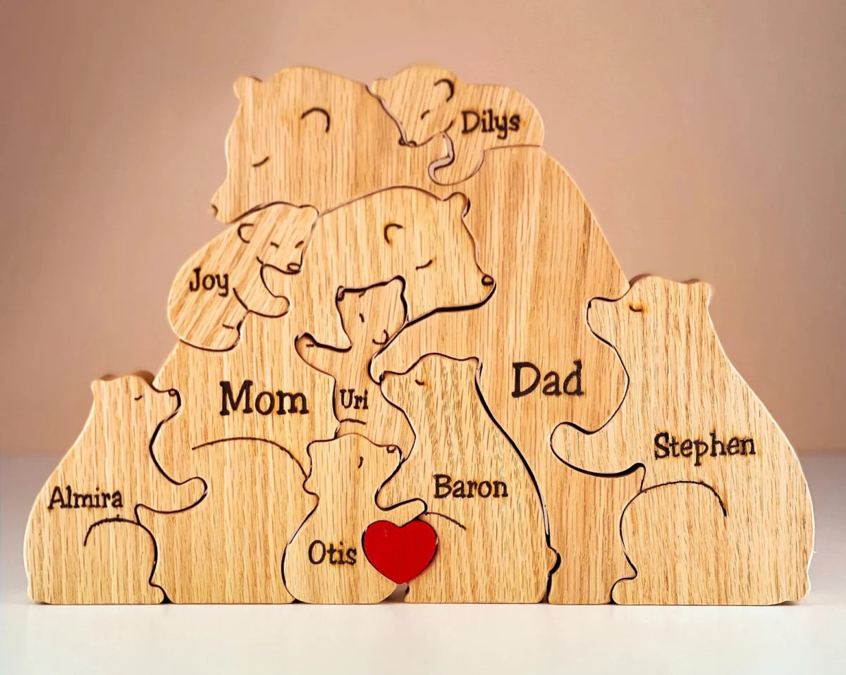 Puzzle Familiare in Legno Personalizzato: Ricordo Unico e Senza Tempo 